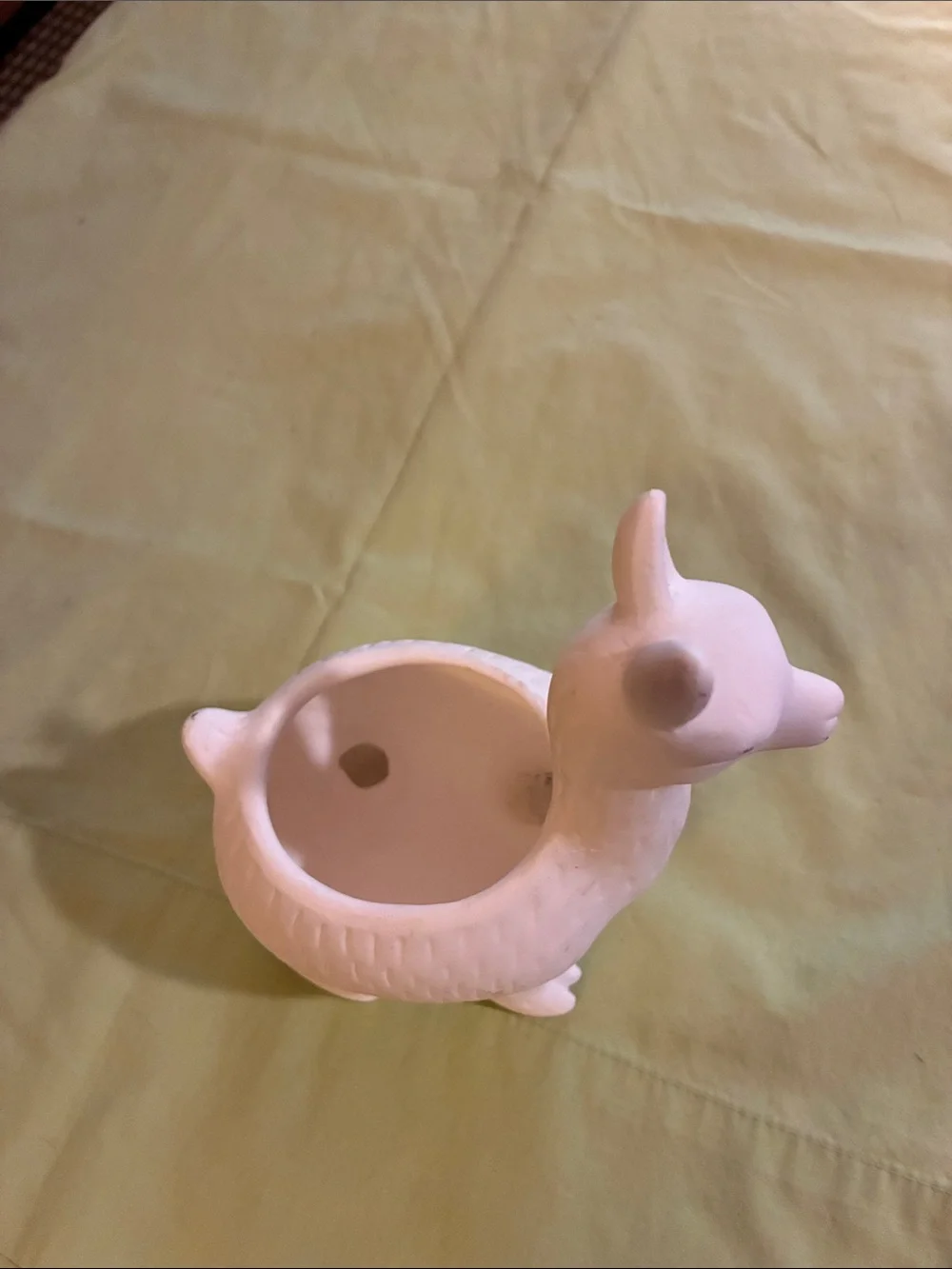 Kirklands Cream Llama Planter Decorative Vase